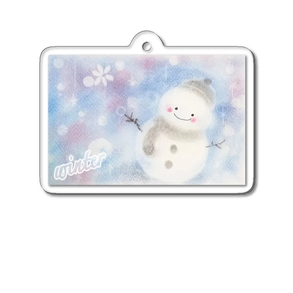 からふるの雪だるま Acrylic Key Chain