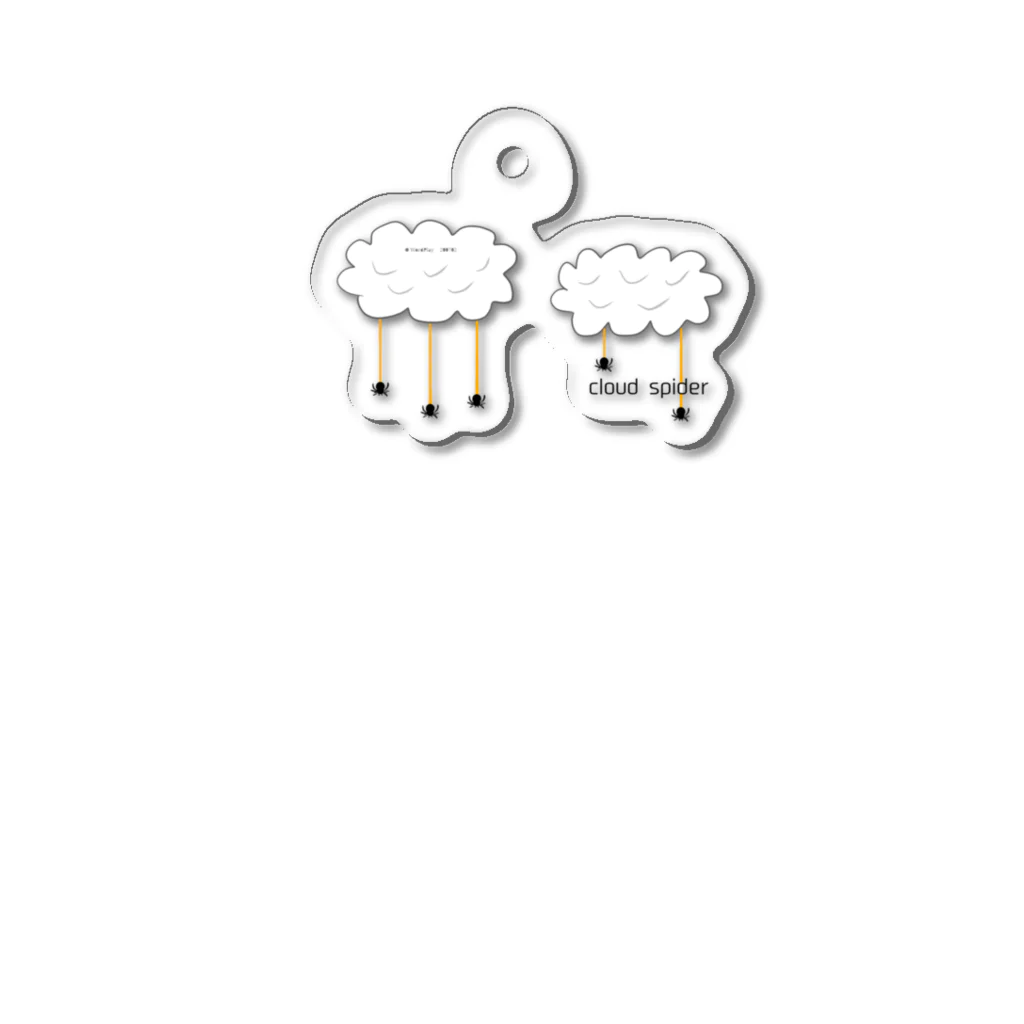 WordPlay 「言葉遊び」のcloud spider 「雲から蜘蛛」 Acrylic Key Chain