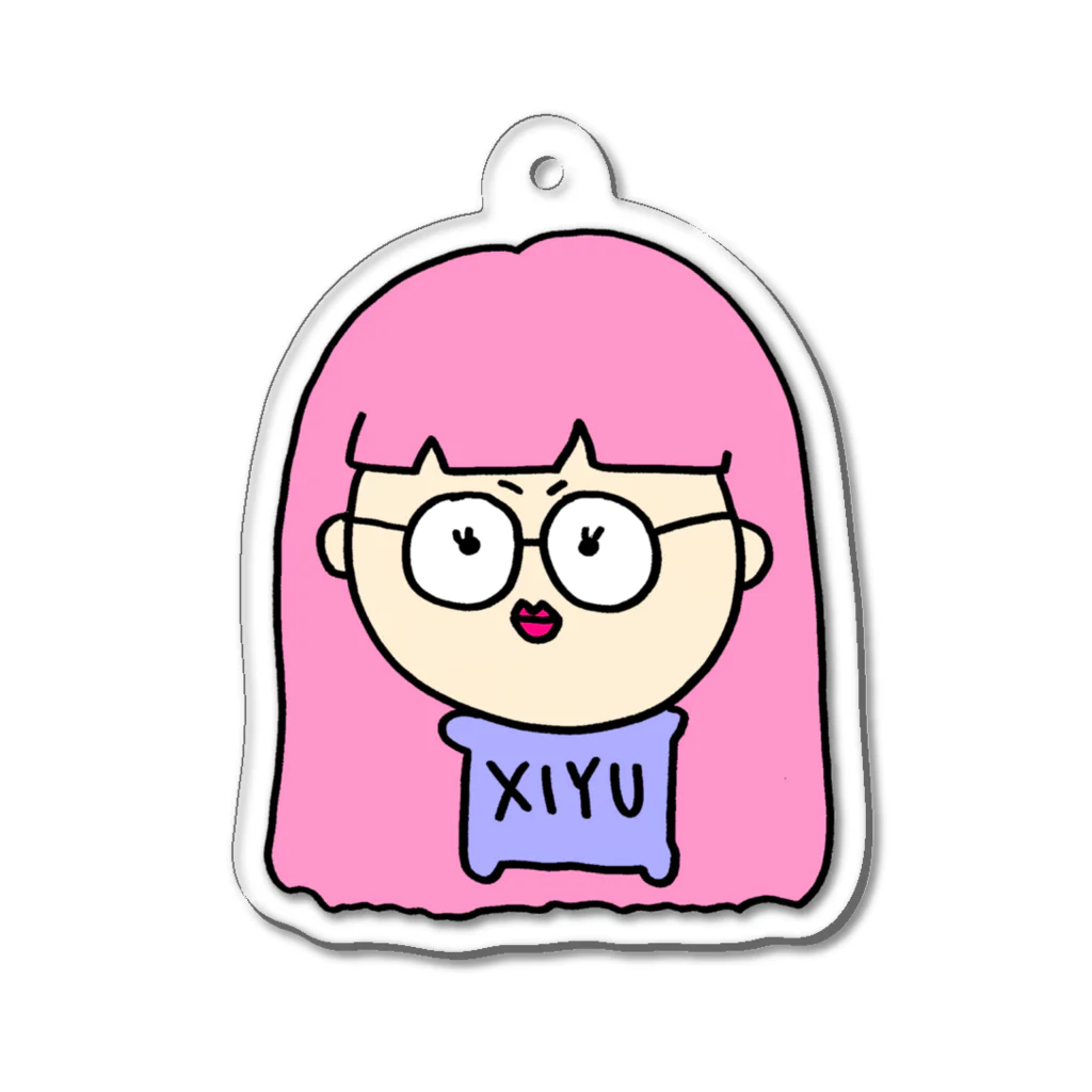 XIYU SHOPのしゆりん(ぴんく) アクリルキーホルダー