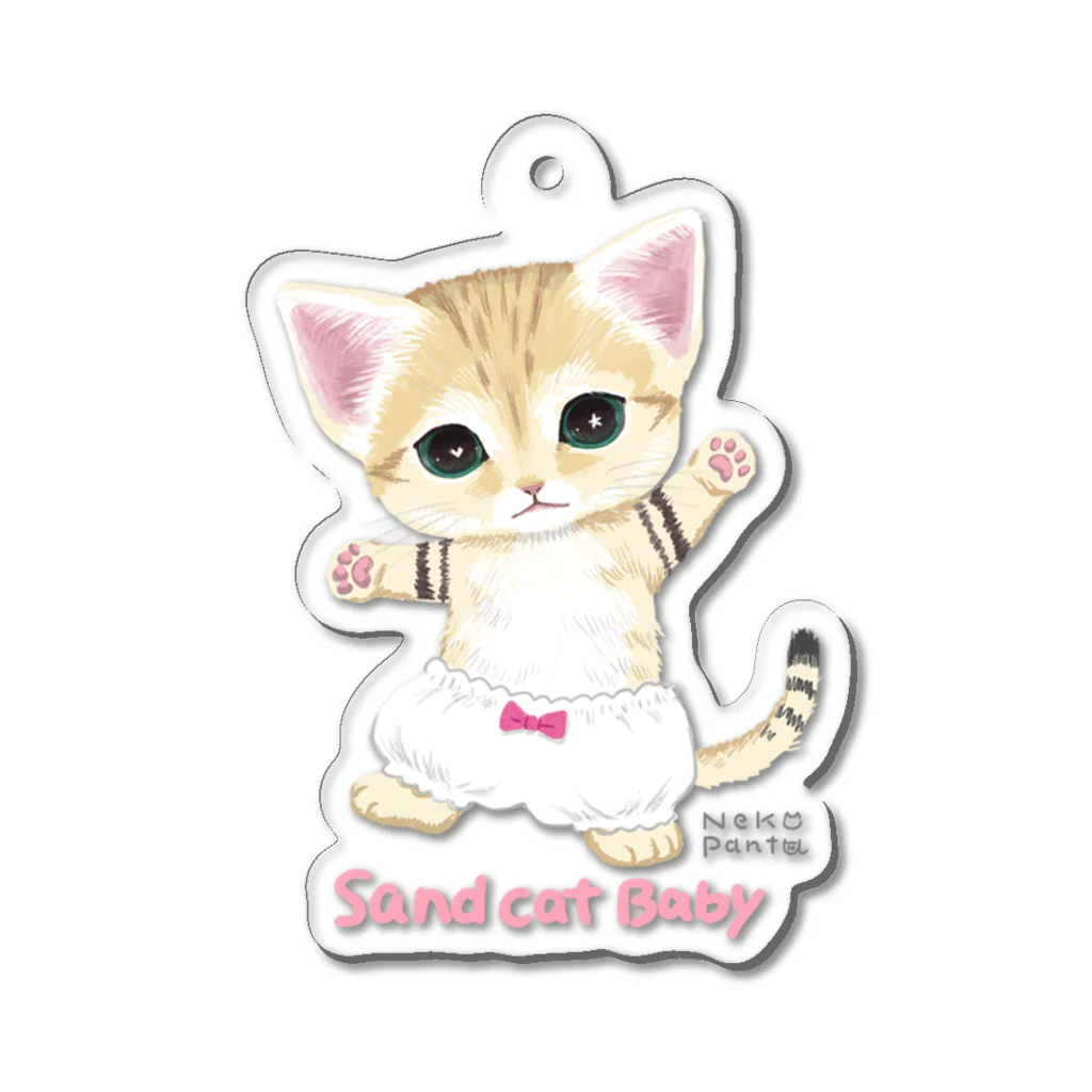 ねこぱんつのスナネコベビー Acrylic Key Chain