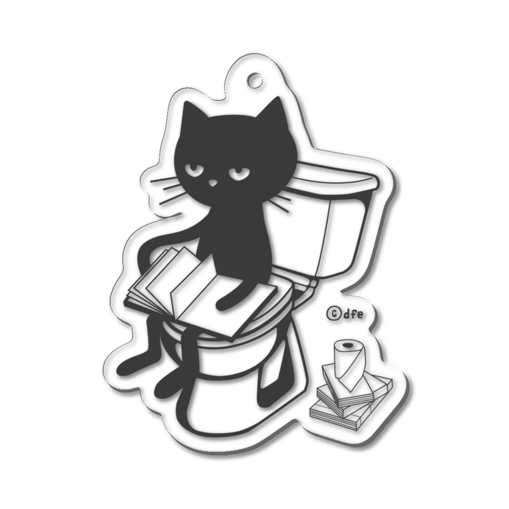 Design For Everydayのトイレット•キャット Acrylic Key Chain