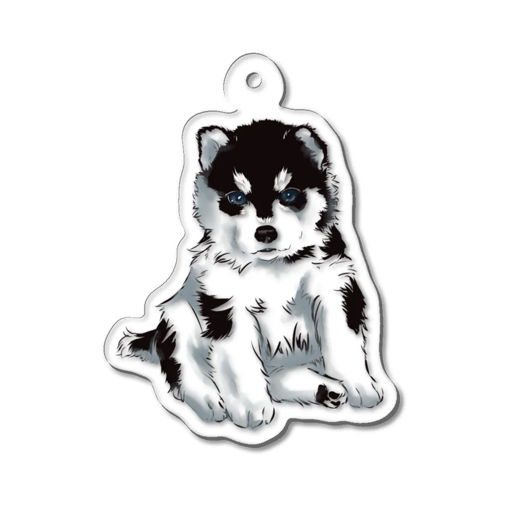 イキモノ専門のハスキー Acrylic Key Chain