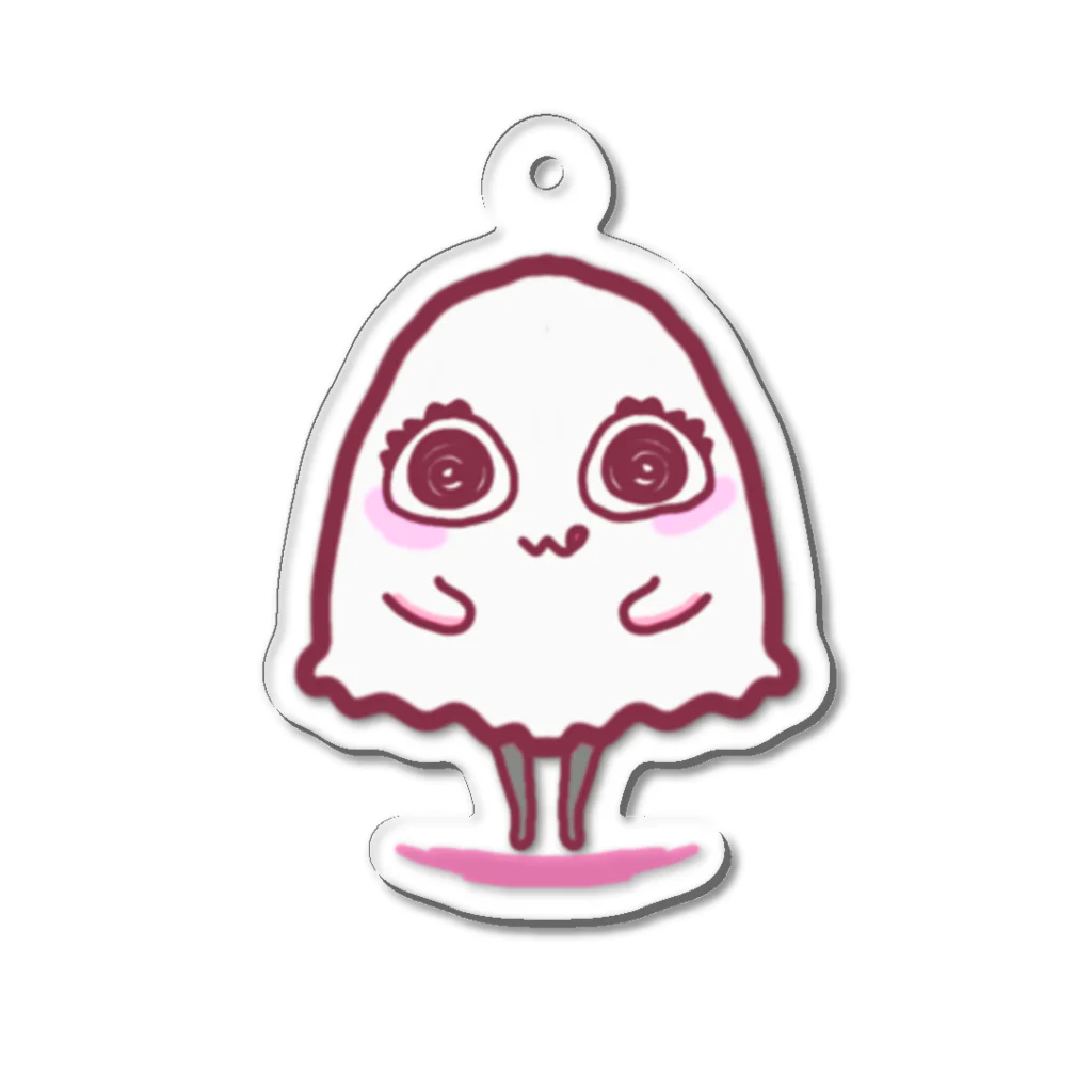 Ri0のいたずらおばけちゃん(ぴんく) Acrylic Key Chain