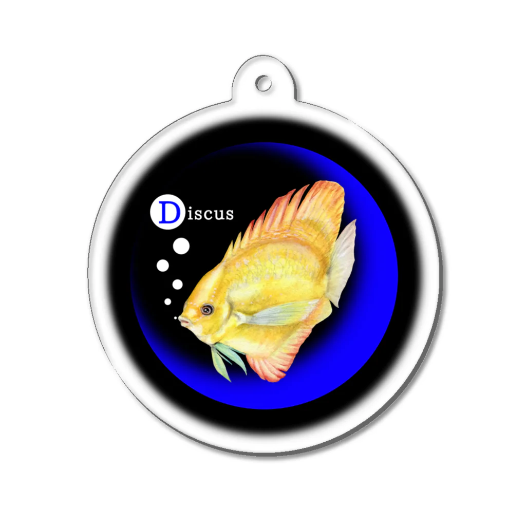 idumi-artの青い月と熱帯魚🐠 Acrylic Key Chain