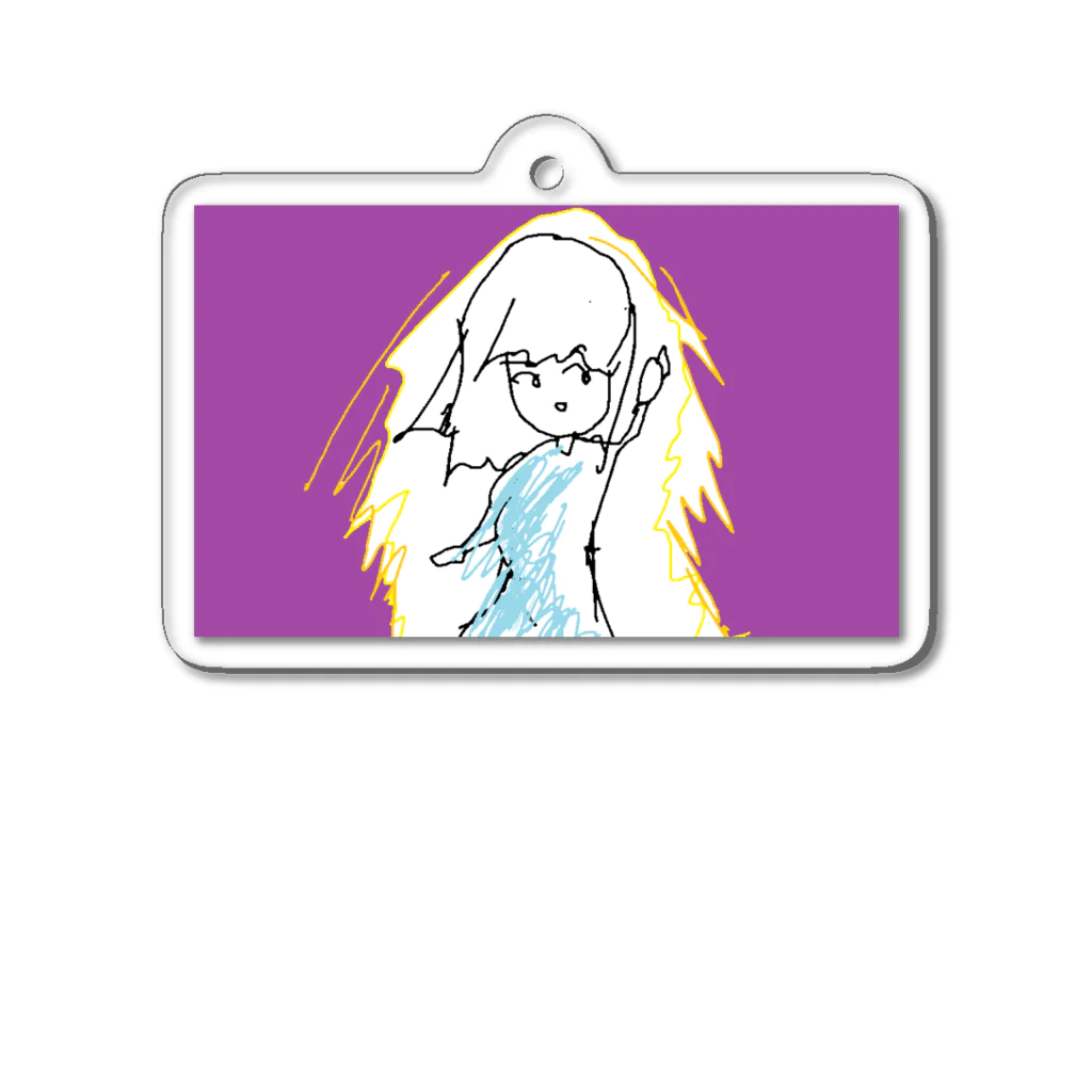 水草の能力発動系ガール Acrylic Key Chain