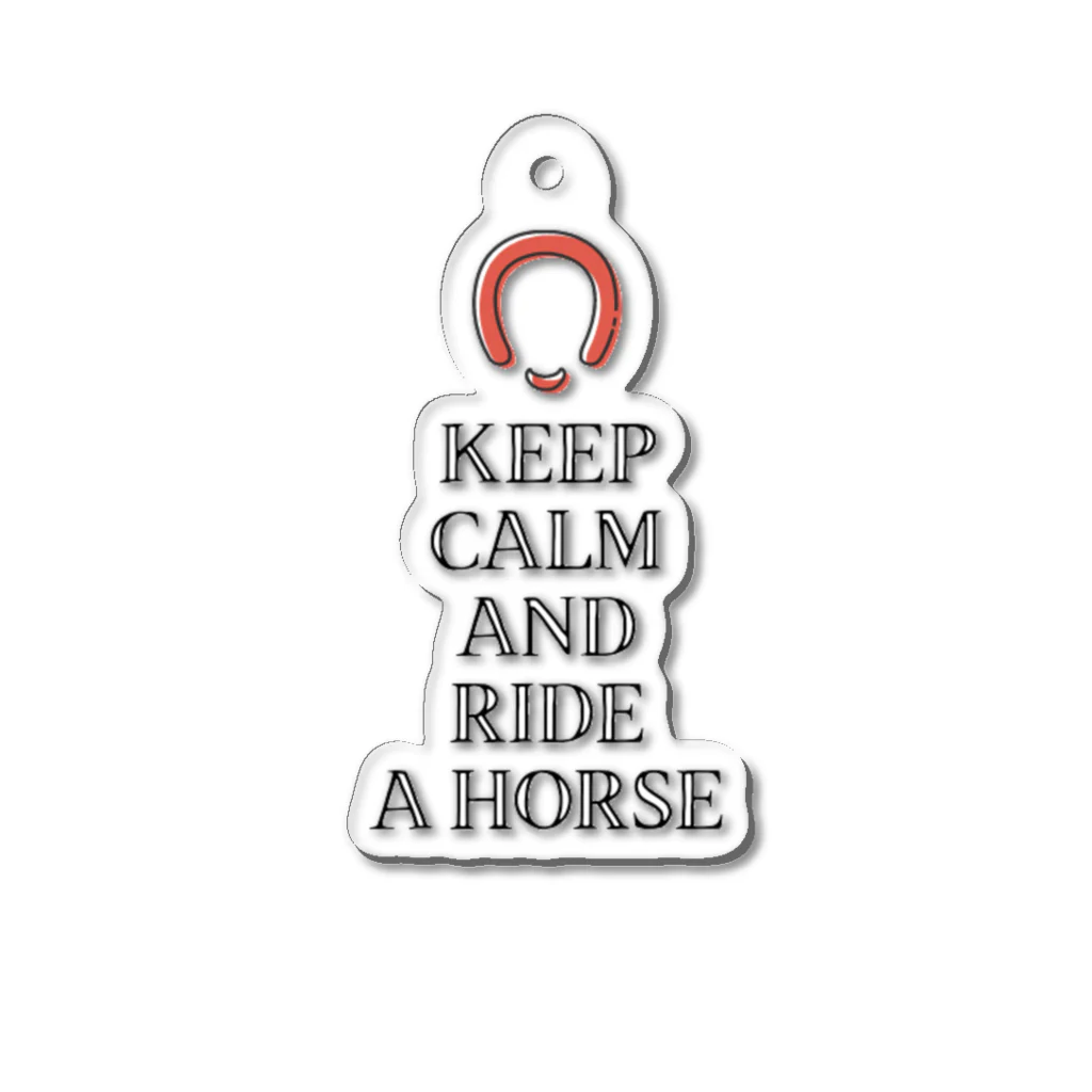 ロゼットステーブル お馬の雑貨屋さん🏇の透過済Keep calm 蹄鉄、馬蹄 シリーズ2  アクリルキーホルダー