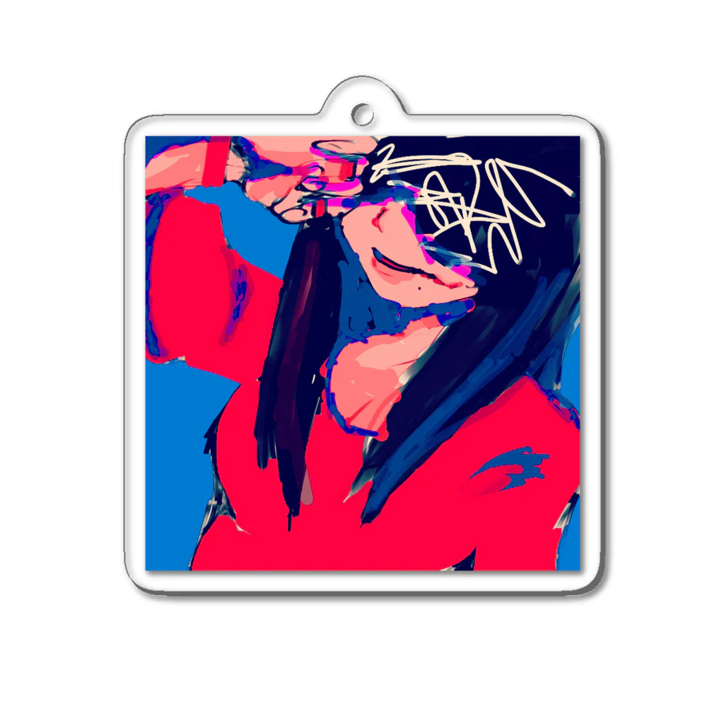 大寒波露営のThe Slit-Mouthed Woman Acrylic Key Chain