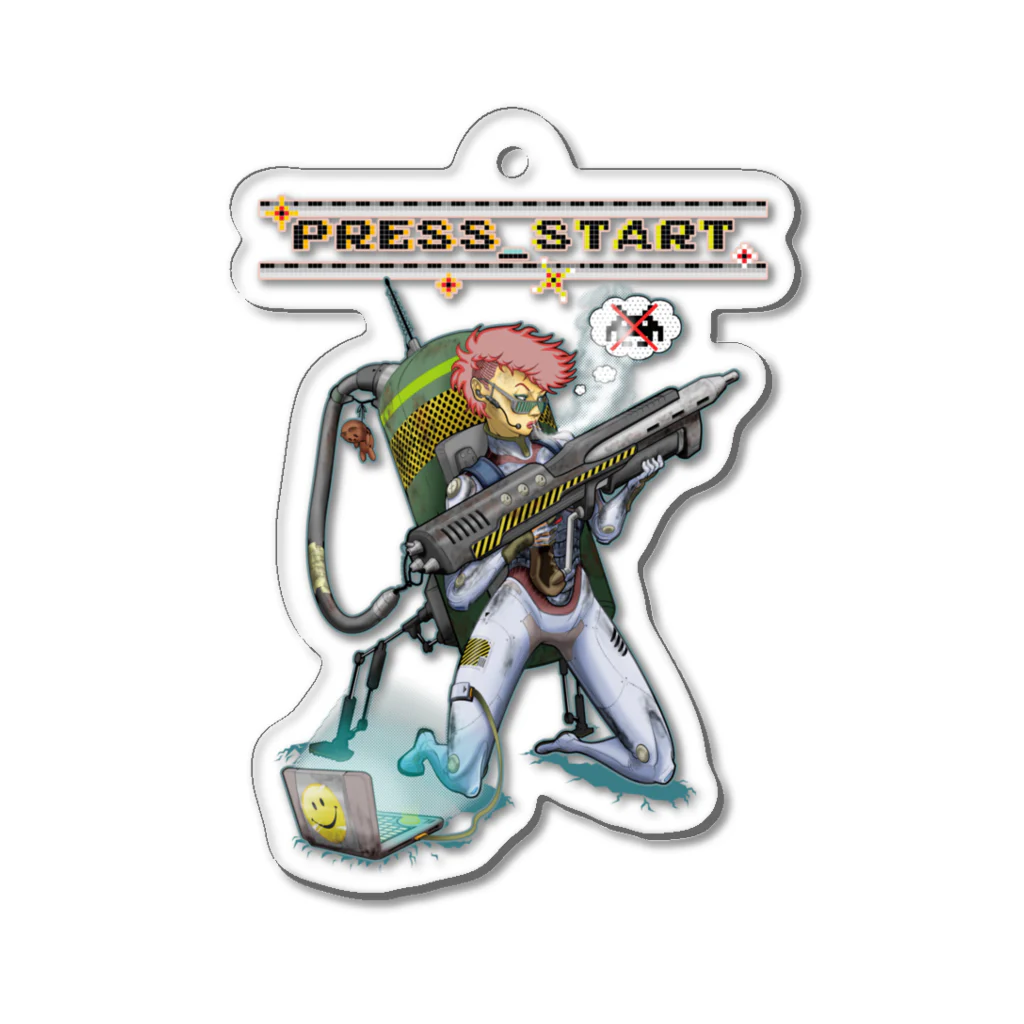 nidan-illustrationの“PRESS START” 2-#1 アクリルキーホルダー