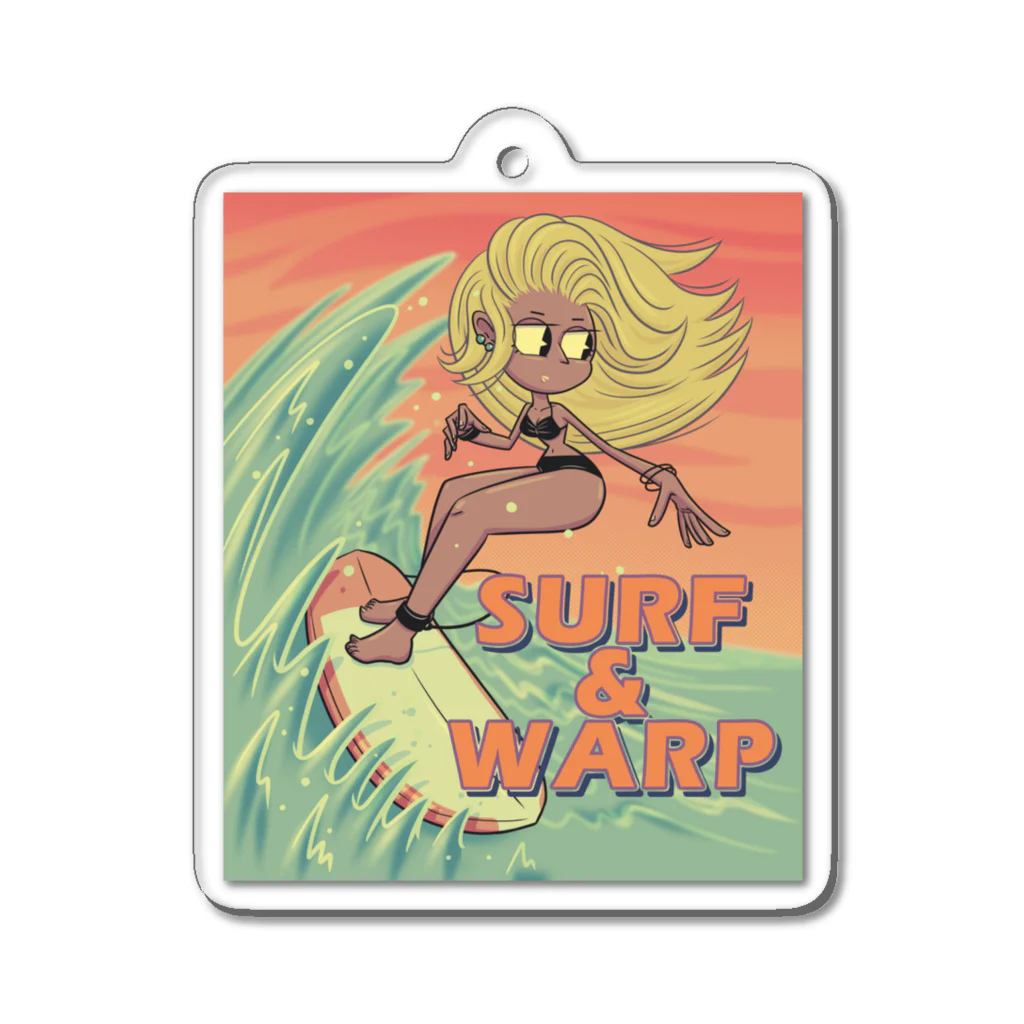 nidan-illustrationの"SURF & WARP" アクリルキーホルダー
