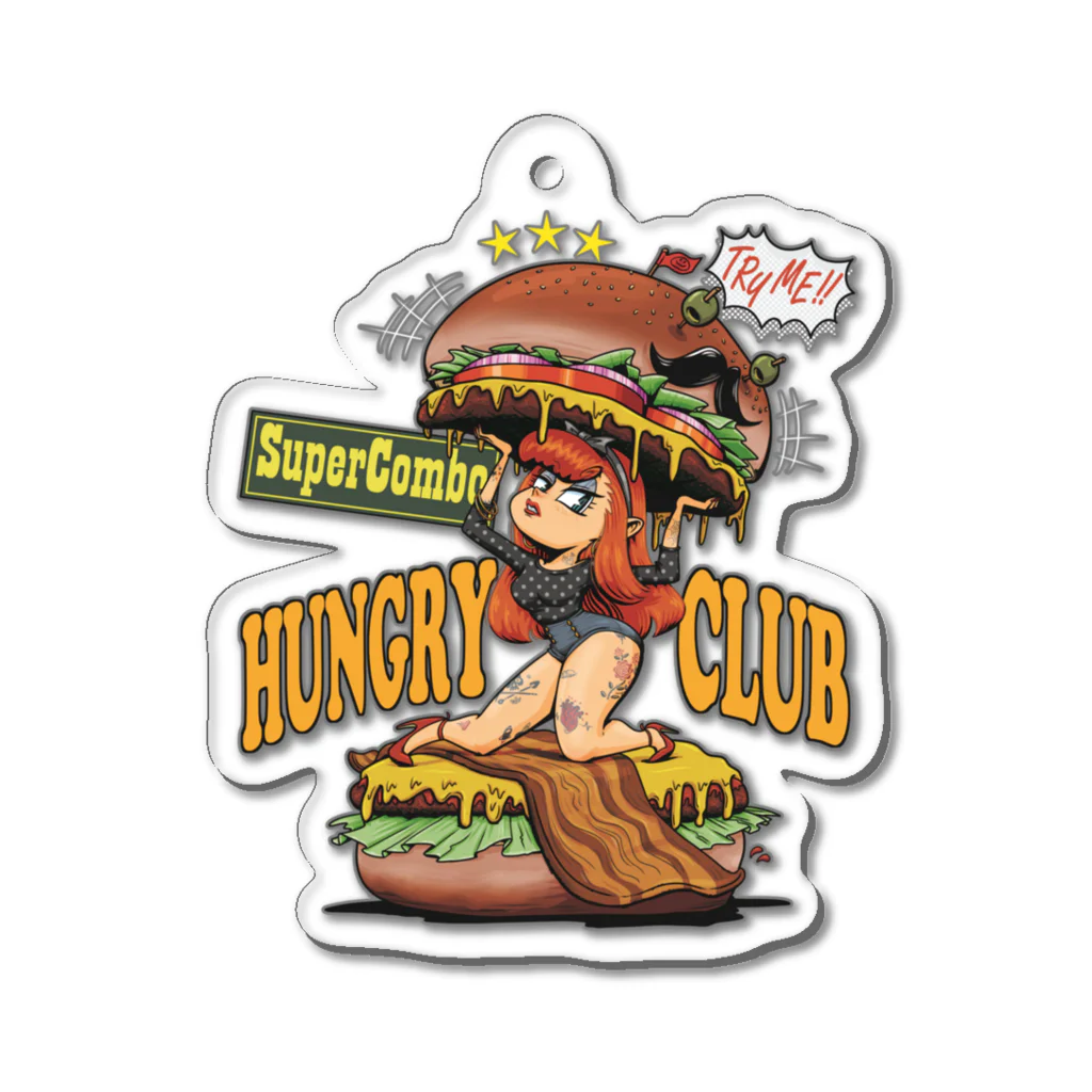 nidan-illustrationの"HUNGRY CLUB" アクリルキーホルダー