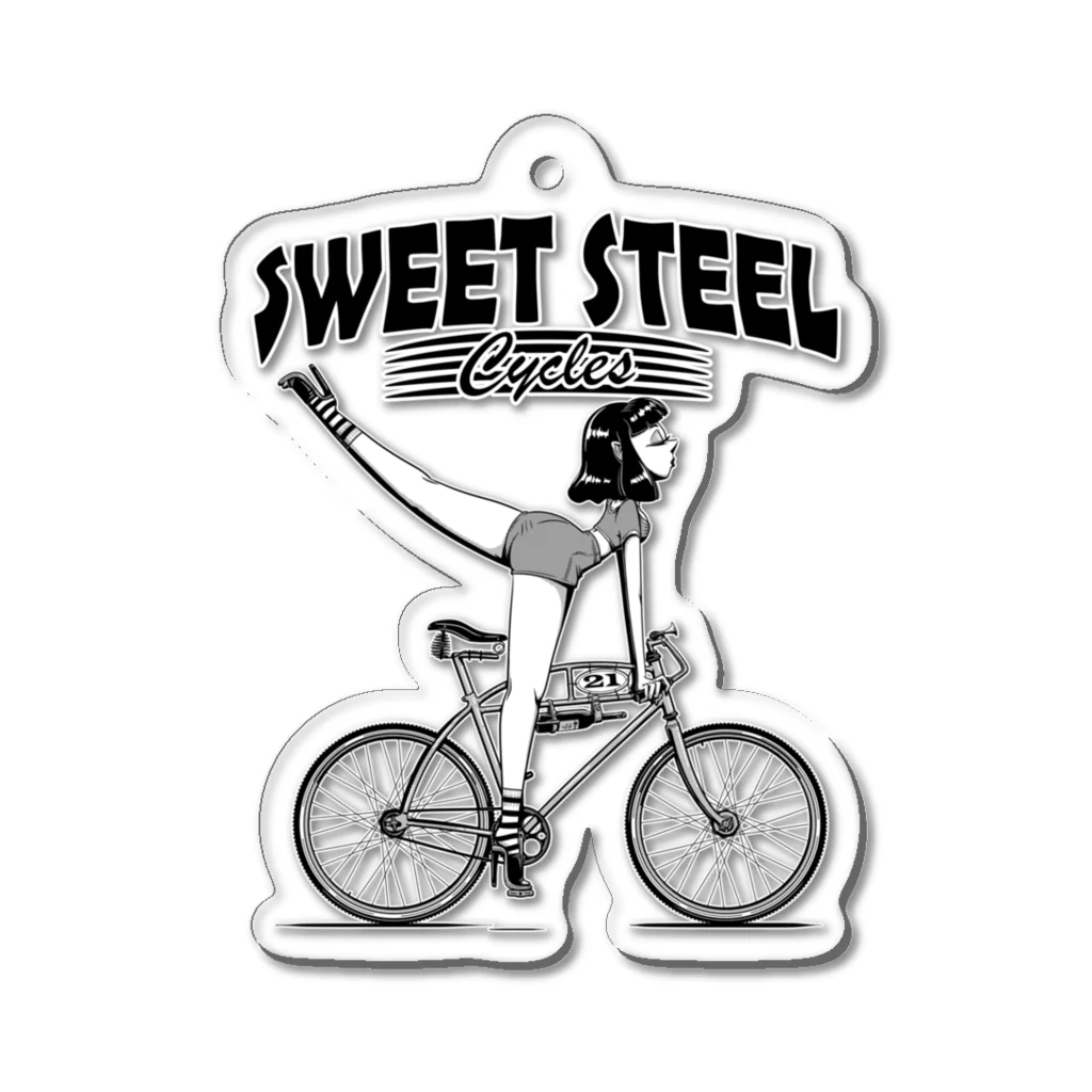 nidan-illustrationの"SWEET STEEL Cycles" #1 Acrylic Key Chain