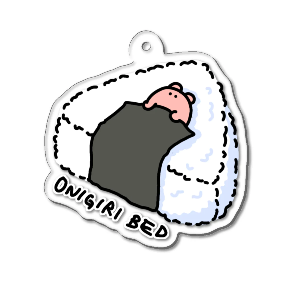 サメとメンダコ[namelessmm2]のONIGIRI BED とメンダコ Acrylic Key Chain