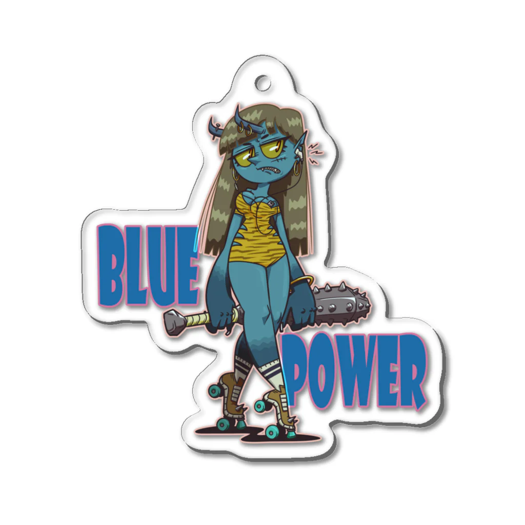 nidan-illustrationの“BLUE POWER” アクリルキーホルダー