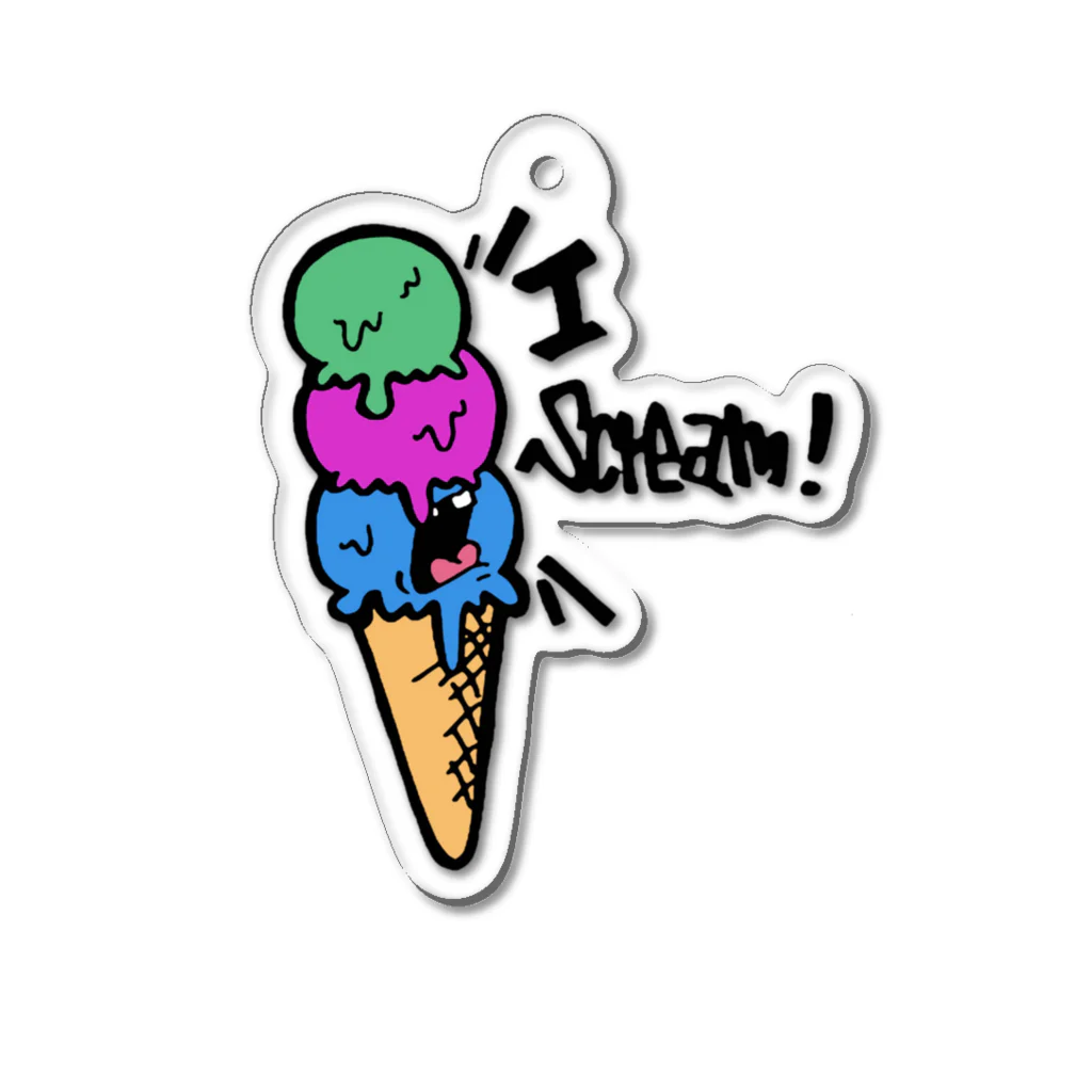 BOOKSのI scream  Acrylic Key Chain