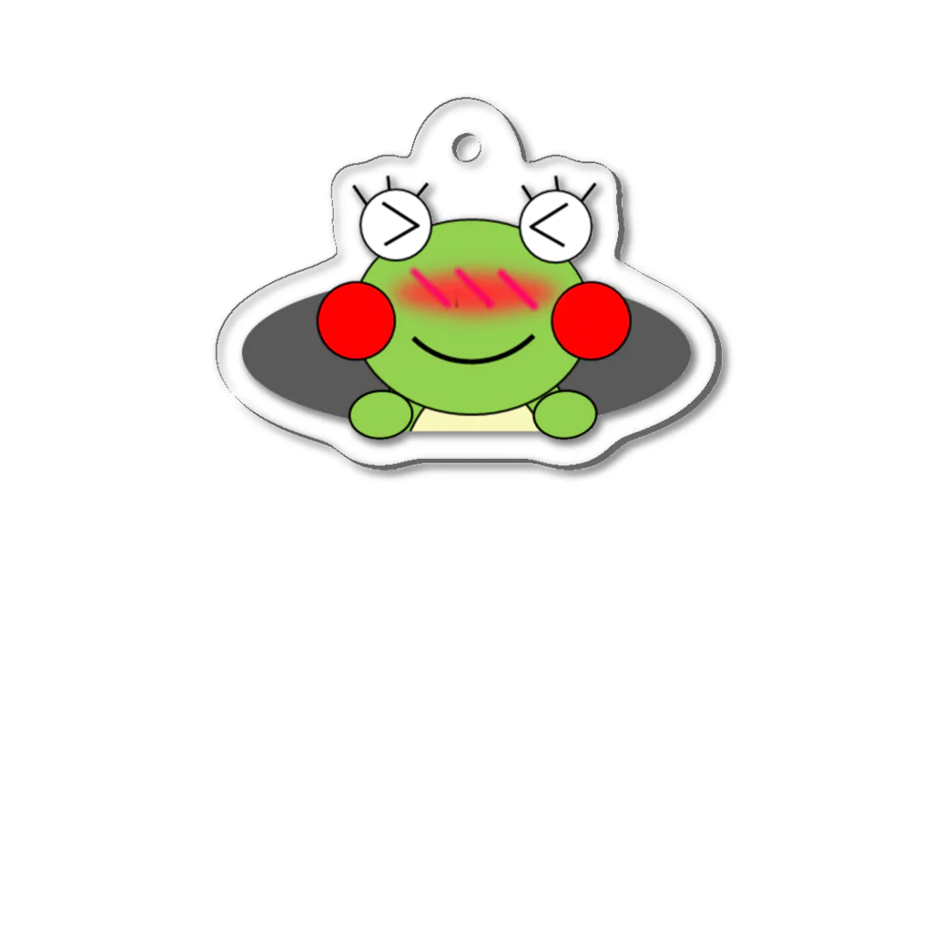 🐸かえるさんと仲間たち🐸の穴に入りたいかえるさん アクリルキーホルダー