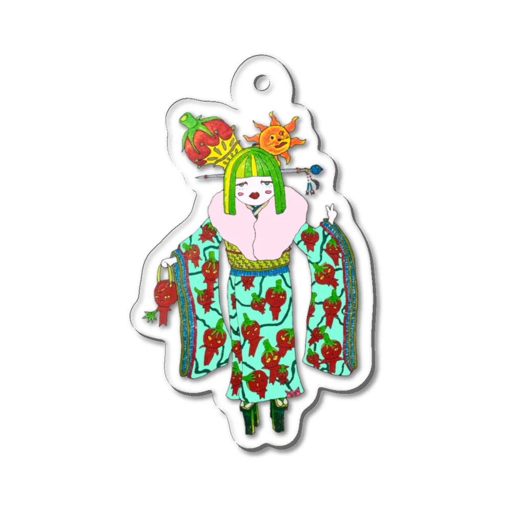 tomatoの女の子シリーズ Acrylic Key Chain