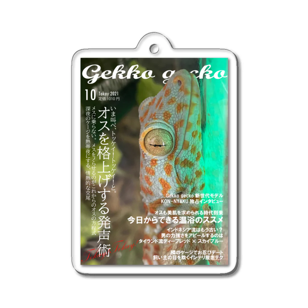 ぴよたろの出店の月刊Gekko Gecko Acrylic Key Chain