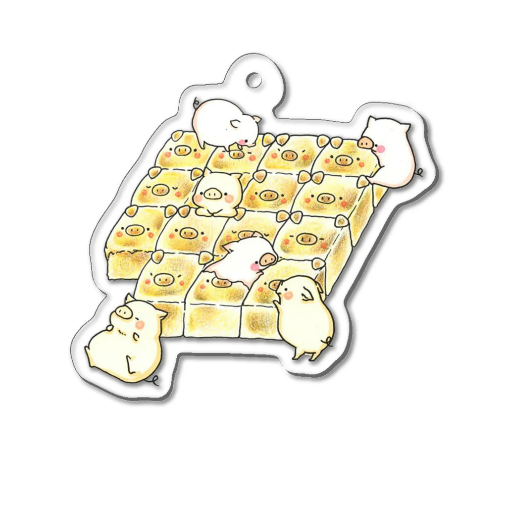 𝕚𝕣𝕠𝕤𝕒𝕤𝕙𝕚のちぎりぱん with こぶた Acrylic Key Chain