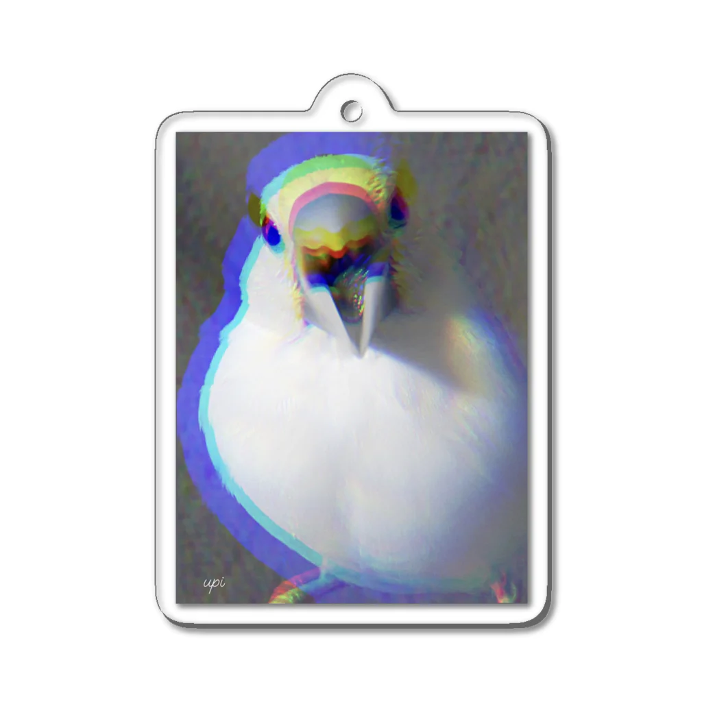 うｐこむのTHE 文鳥　バイツァ ダスト！！ Acrylic Key Chain