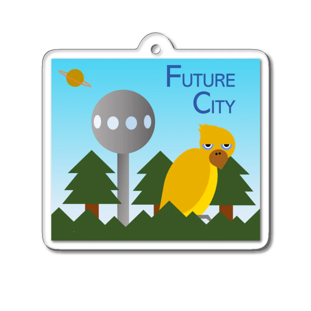 ピアンポン -phangpon-のFUTURE CITY(FOREST) Acrylic Key Chain