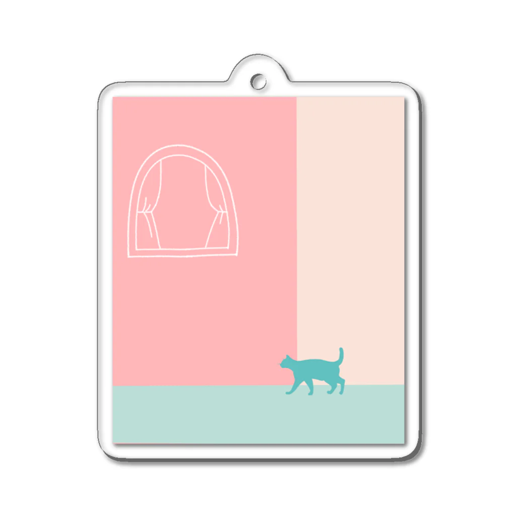 ねこや Ryoko -猫屋 りょうこ-のねこ　異国の趣き Acrylic Key Chain