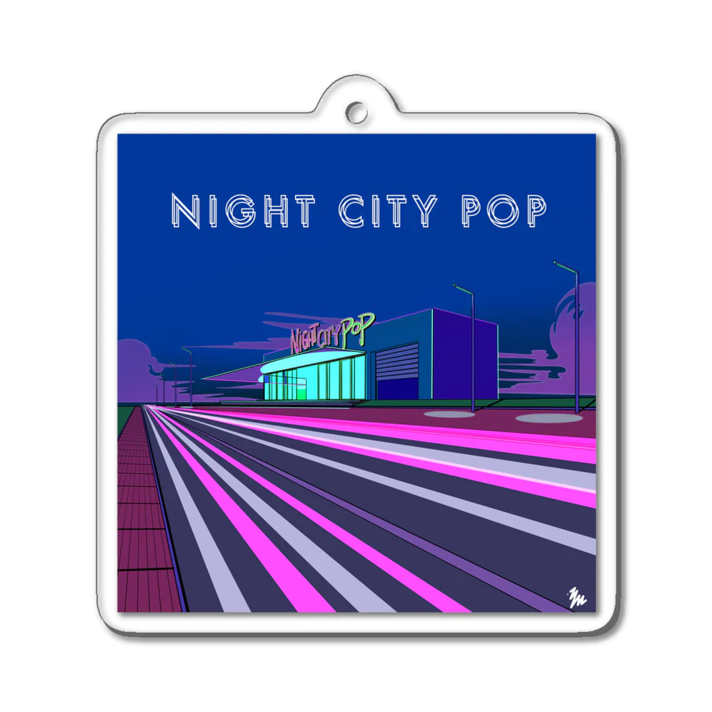 YASUHIRO DESIGNのNIGHT CITY POP アクリルキーホルダー