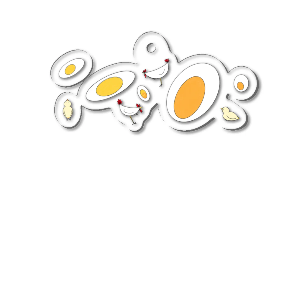 Lucieの鶏が先か卵が先か Acrylic Key Chain