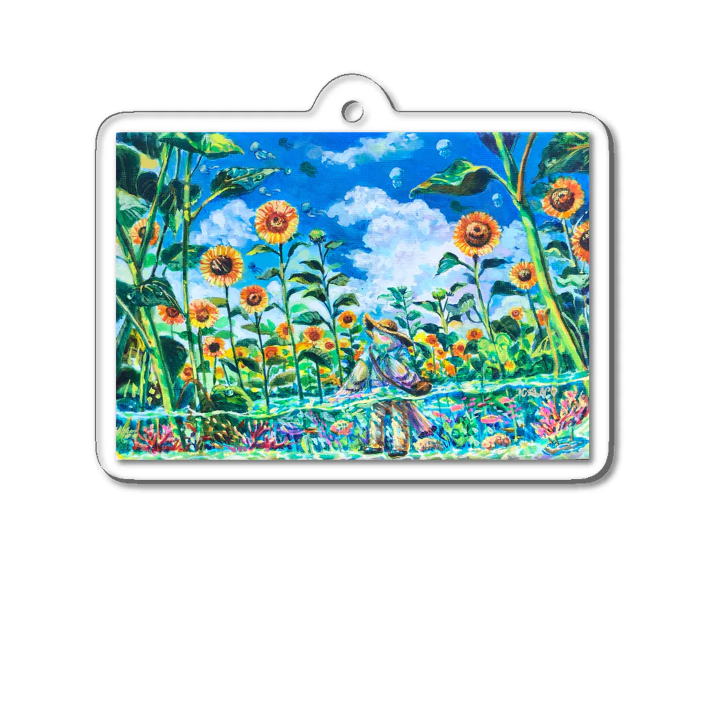 🌿Art shop Kano🌿のSea of a sunflower Acrylic Key Chain