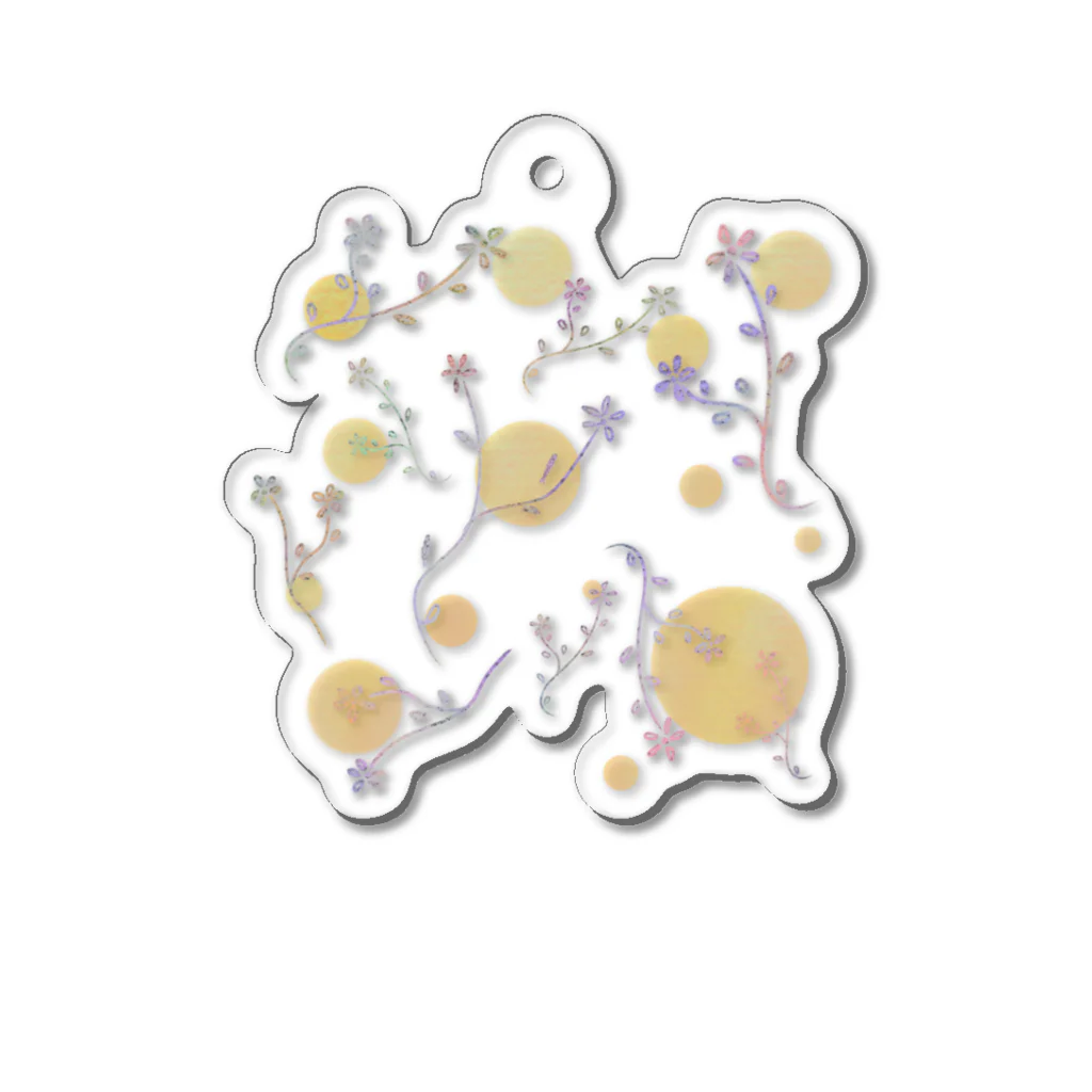 Lily bird（リリーバード）のパステルカラー草花 Acrylic Key Chain