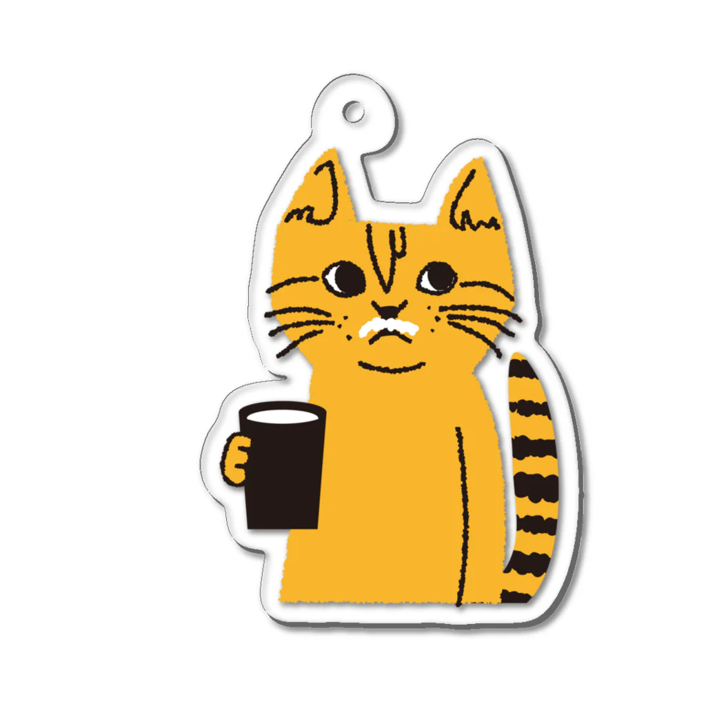 mapechiのトラネコしまお、milk最高 Acrylic Key Chain