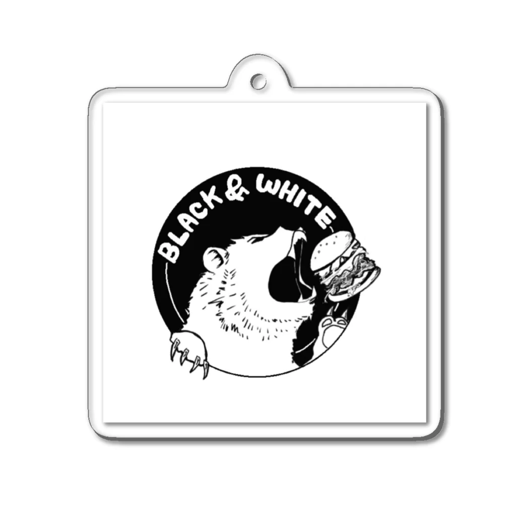 BLACK&WHITEの店頭販売用 Acrylic Key Chain