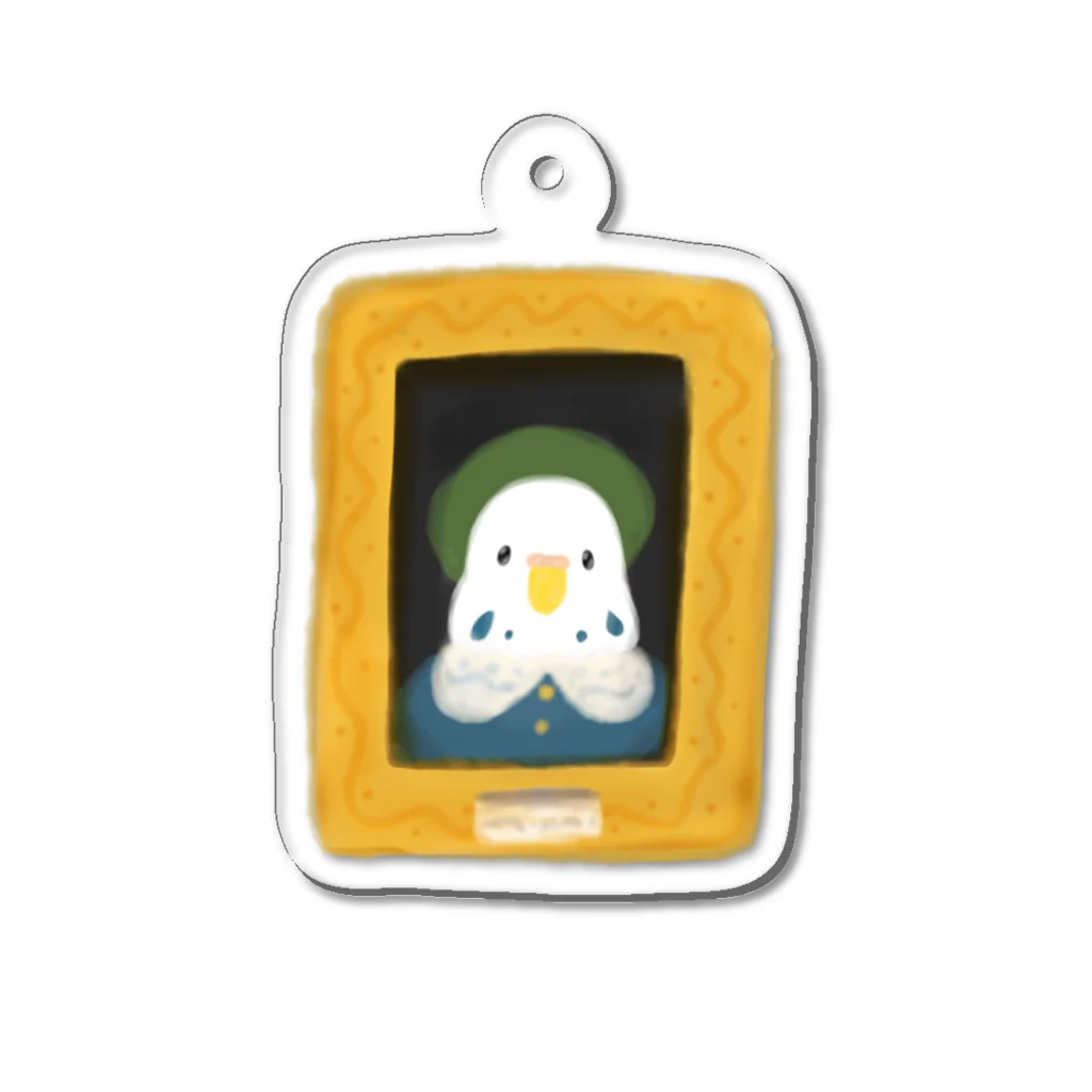 308号室の絵画なインコ Acrylic Key Chain