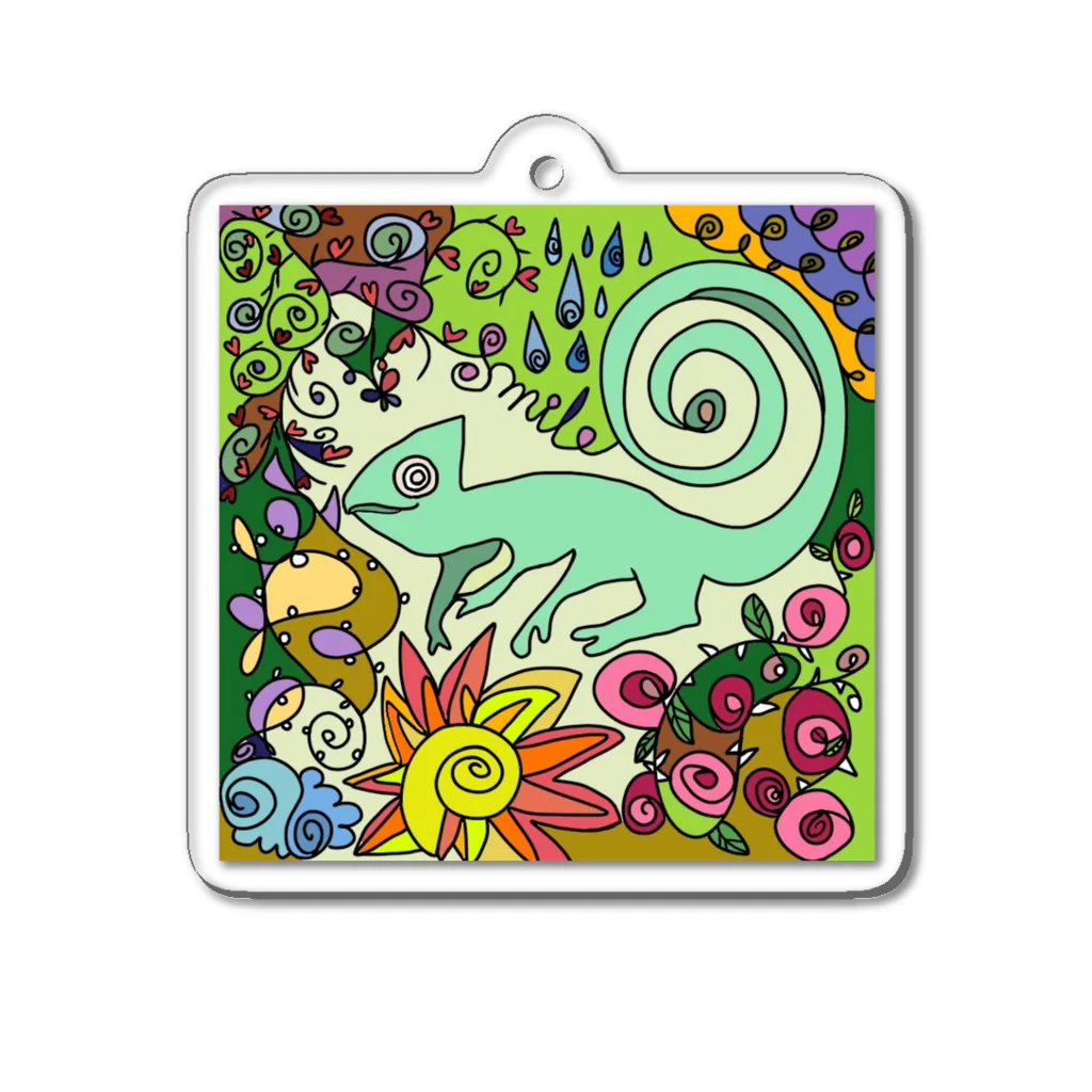 爆裂グッズのchameleonsmile アクリルキーホルダー