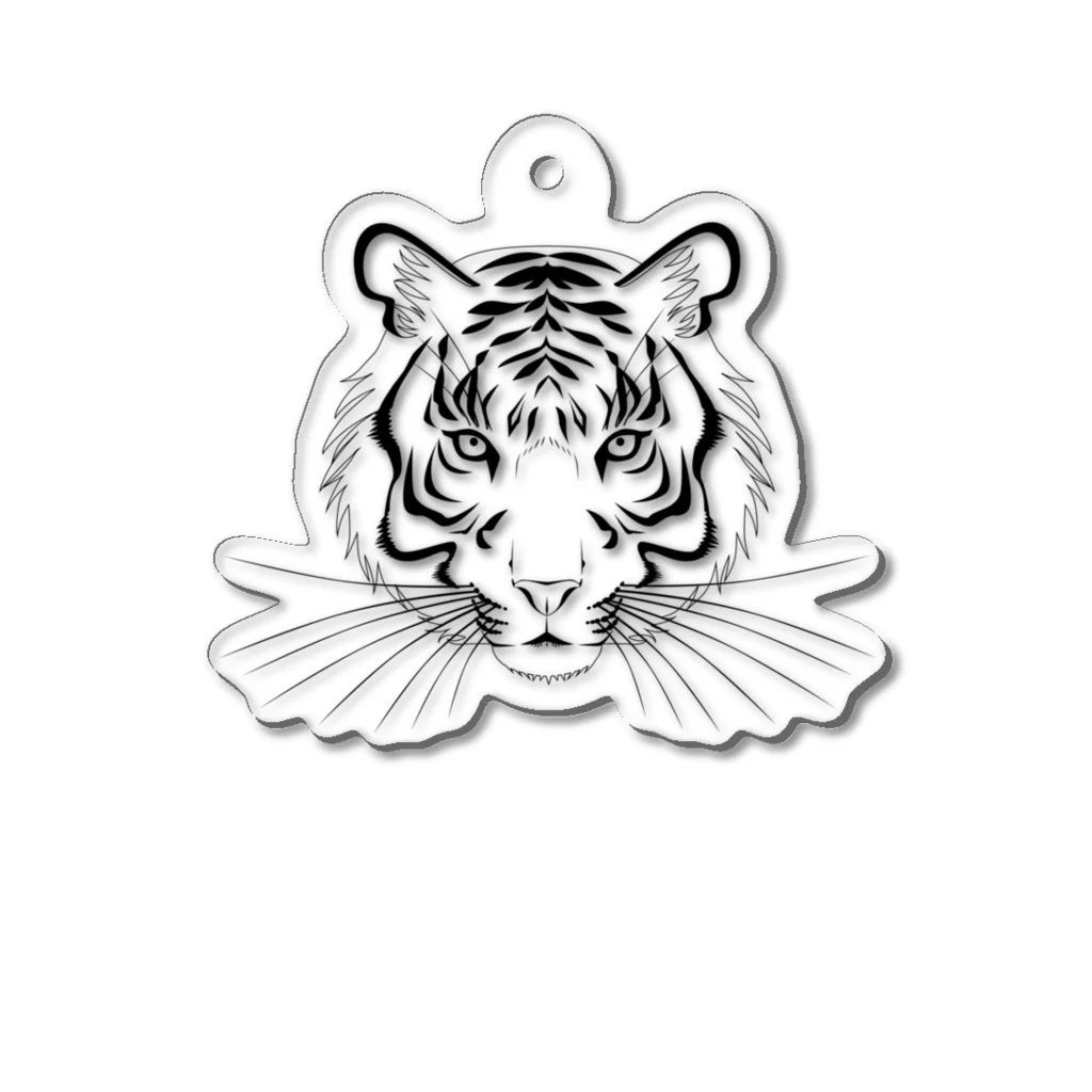 Baby Tigerのトラの顔 Acrylic Key Chain