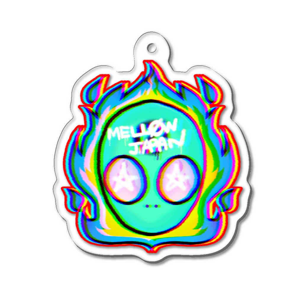 MELL∅W_NINJAのアクリルキーホルダーalien Acrylic Key Chain