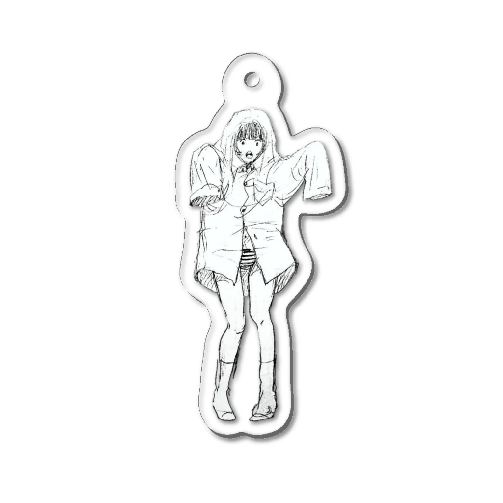 evaの女の子　おばけごっこ Acrylic Key Chain