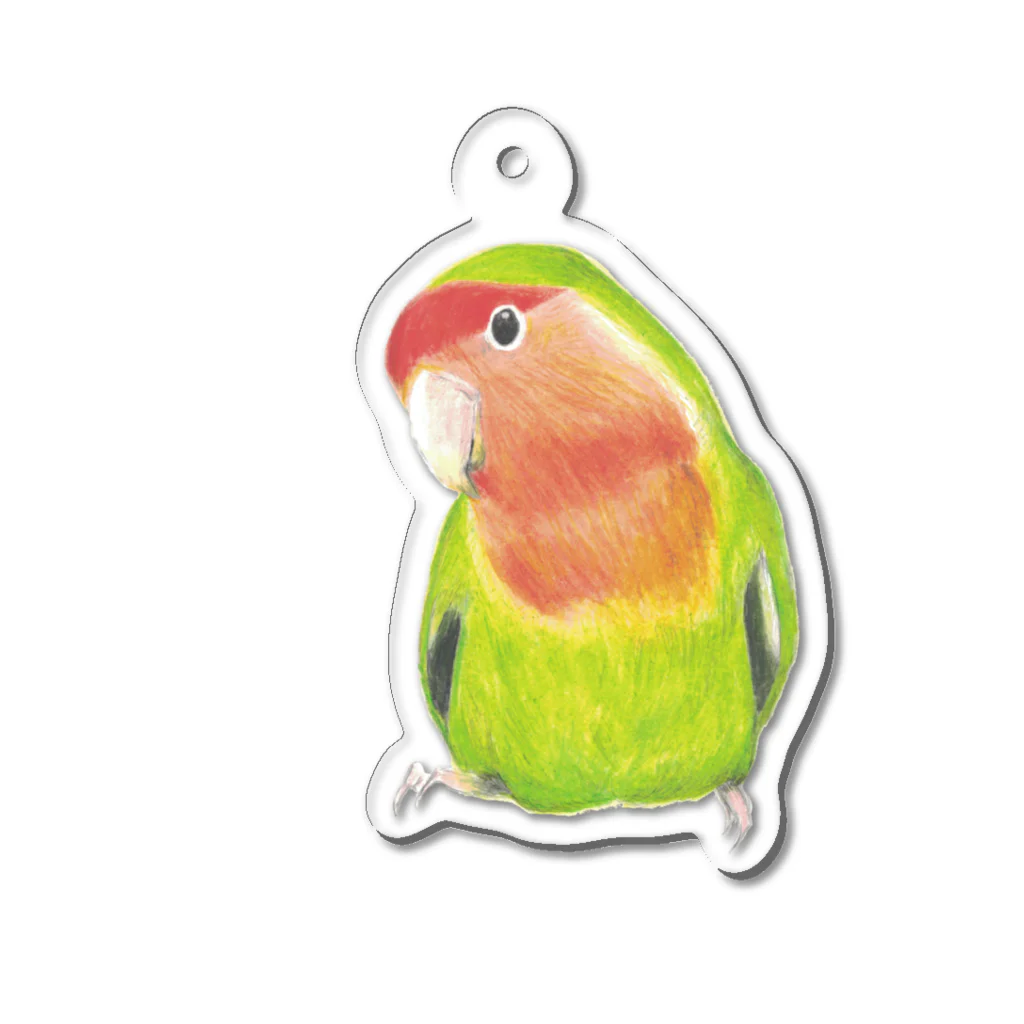 森図鑑の[森図鑑]コザクラインコ ノーマル Acrylic Key Chain