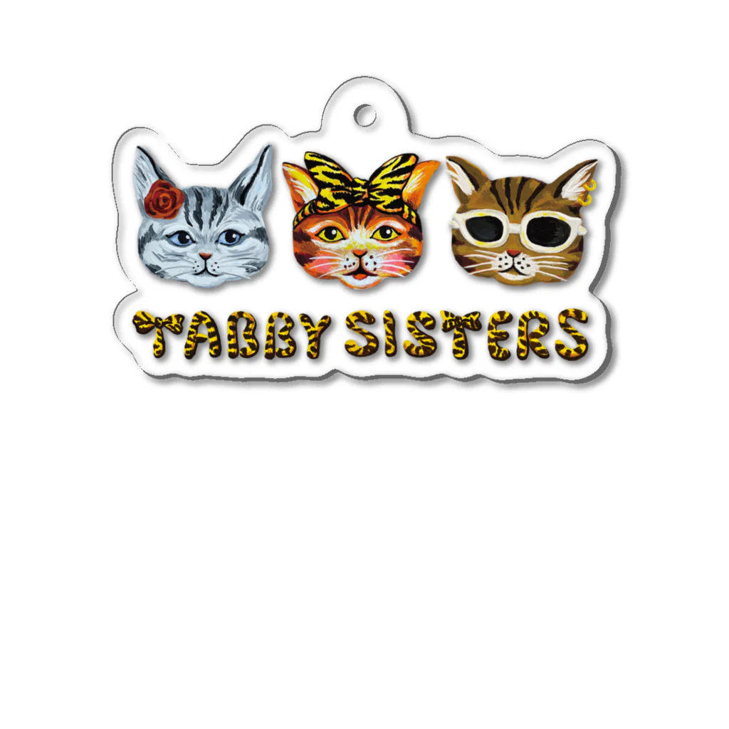 PINK GIRAFFE SHOPのTABBY_SISTERS アクリルキーホルダー