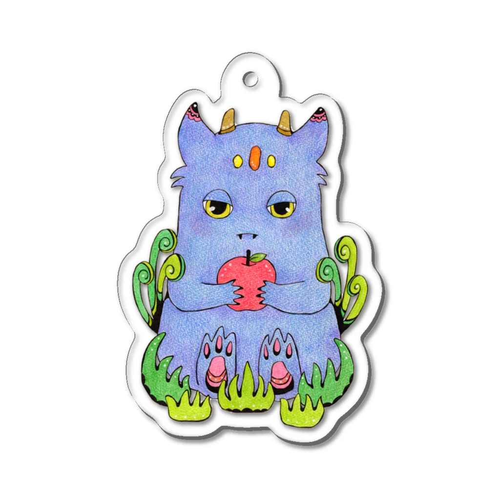 touriの怪獣とりんご Acrylic Key Chain