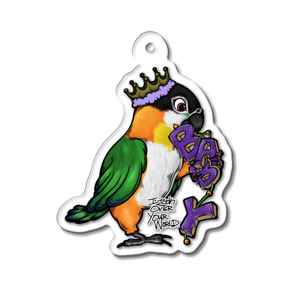 NaughtyBabiesのBaby!! Caique Acrylic Key Chain