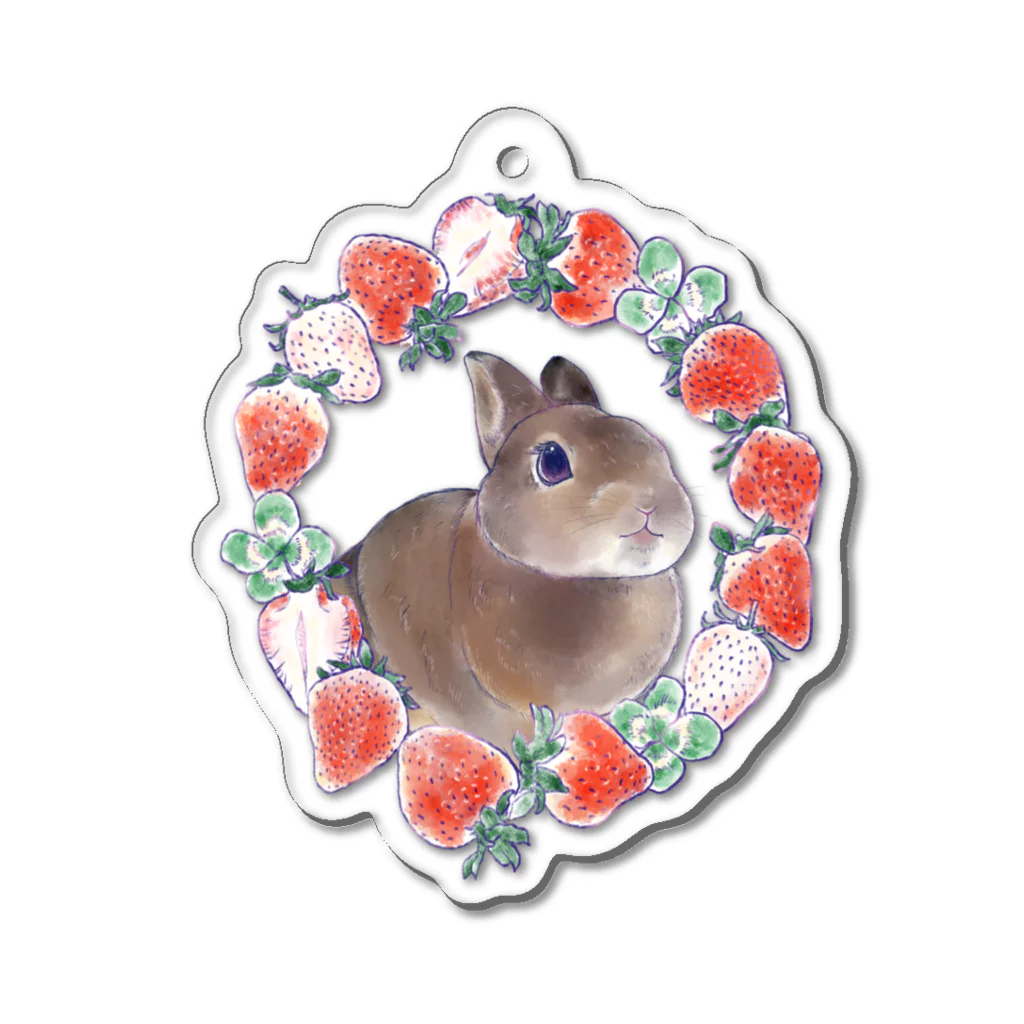 ECLAIR BUNNYのいちご姫（another） Acrylic Key Chain