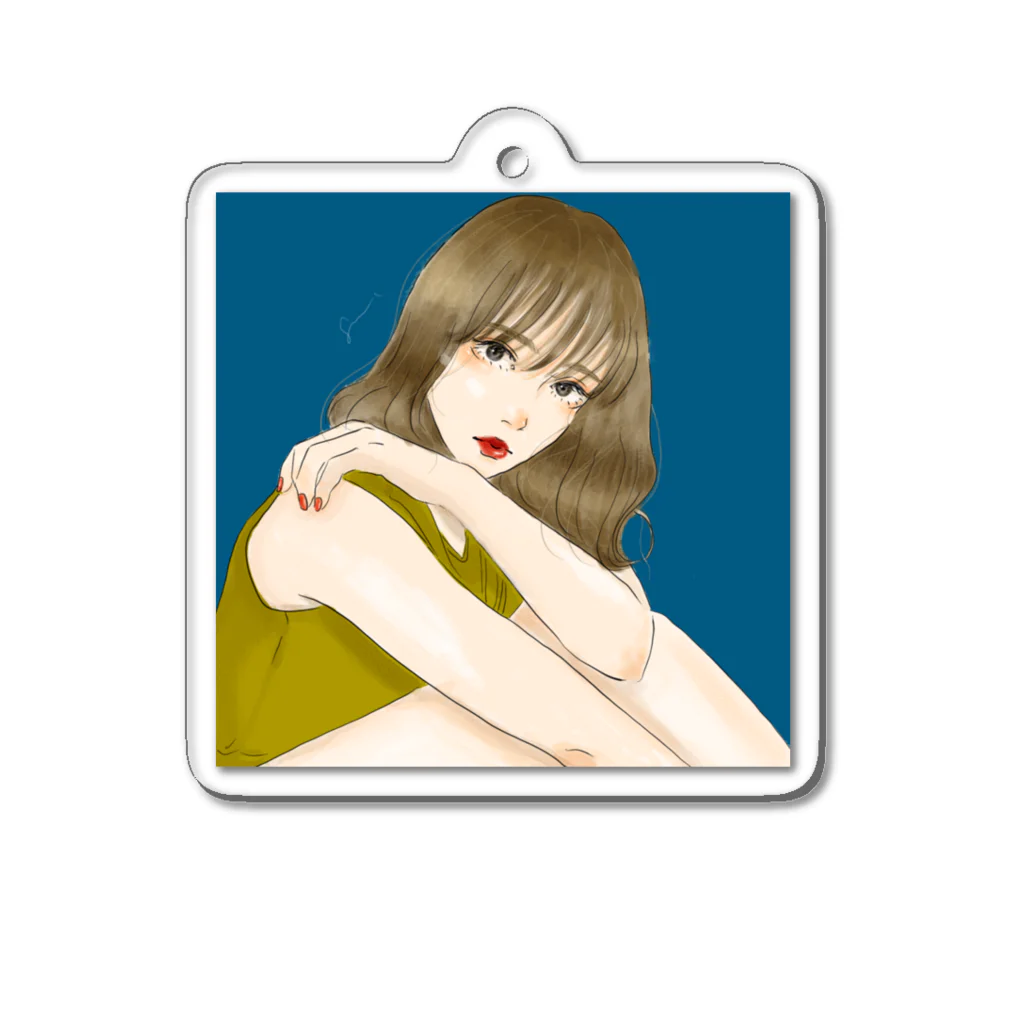 suのロングヘア子 Acrylic Key Chain