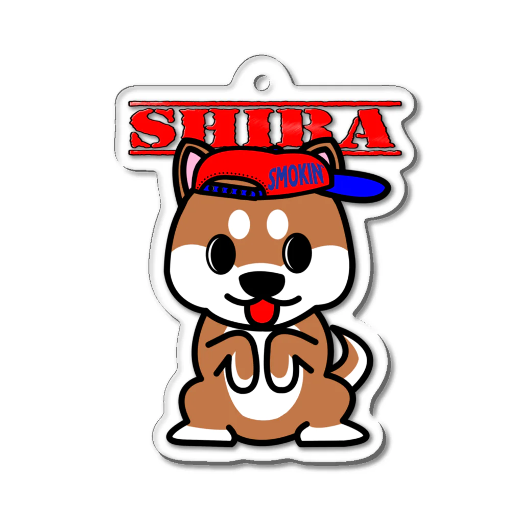 オリジナルデザインTシャツ　SMOKIN'のちんちん柴犬 Acrylic Key Chain