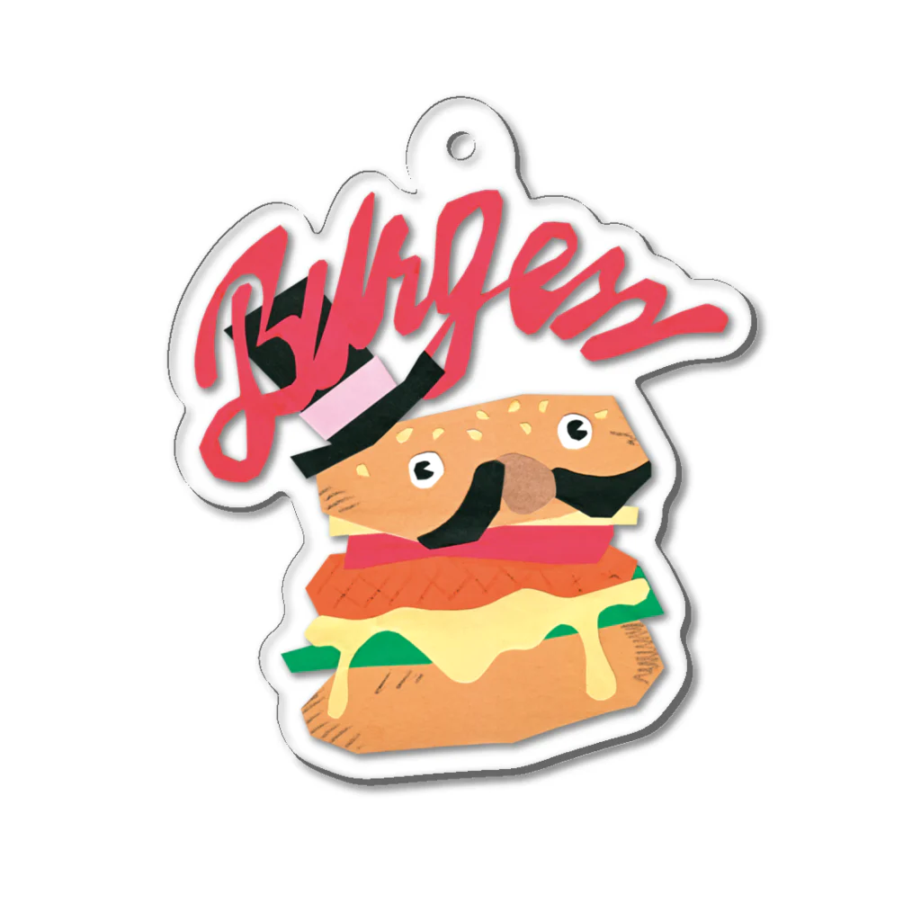 SESTA SHOPのBurgerさん アクリルキーホルダー