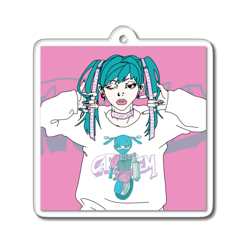 CARPE DIEMのストリートガール Acrylic Key Chain