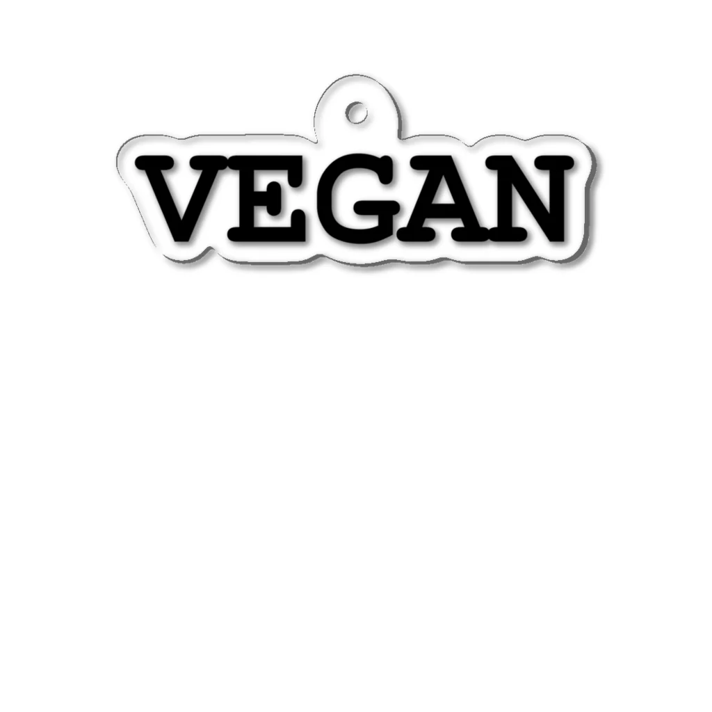 VEGAN SHOP FREEのVEGANロゴ（黒） アクリルキーホルダー