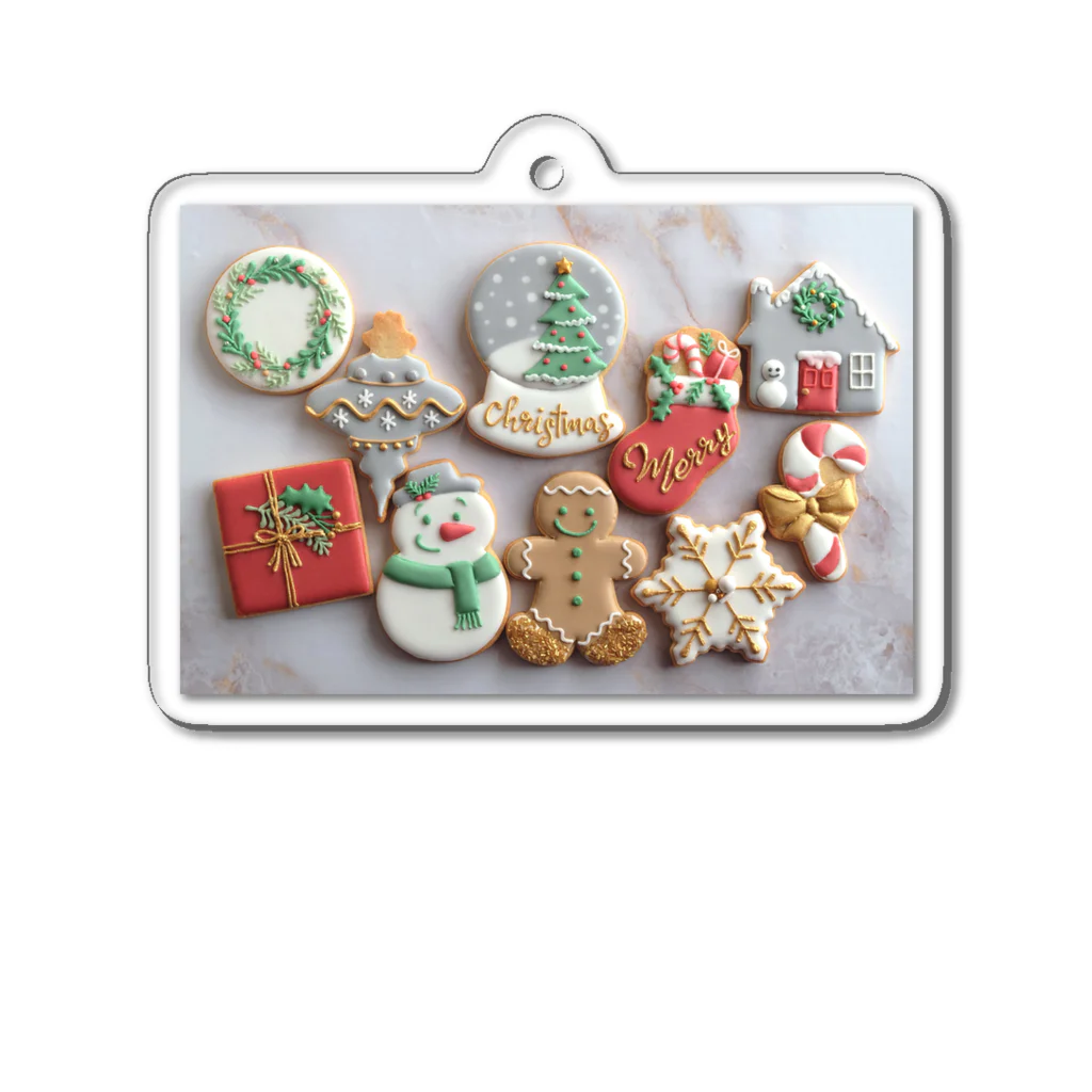 Lil joy sweetsのChristmas Cookies. Acrylic Key Chain