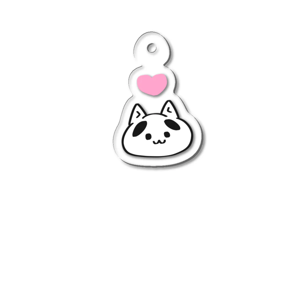 ぴーちショップのまゆねこポテ Acrylic Key Chain