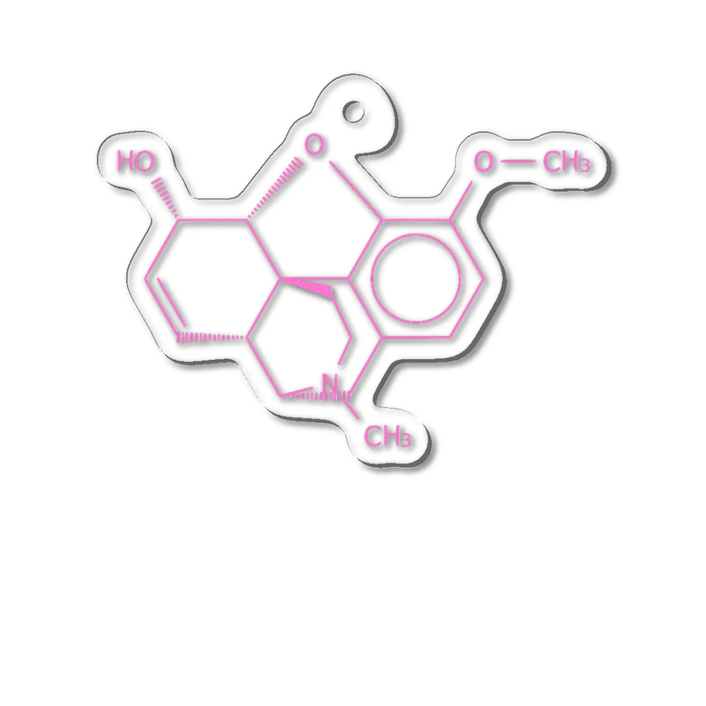 分子構造のコデインの分子構造 Acrylic Key Chain