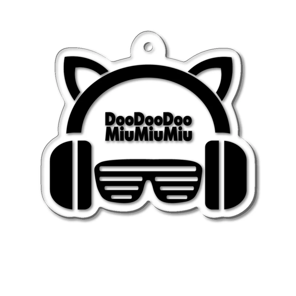DooDooDooMiuMiuMiuの猫耳ヘッドフフォンロゴ アクリルキーホルダー